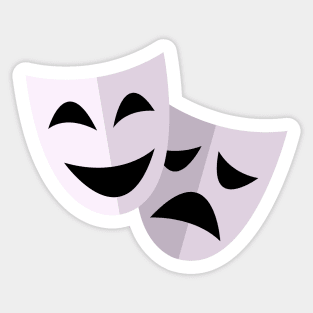 Classic Theater Masks Sticker